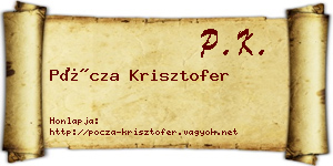 Pócza Krisztofer névjegykártya